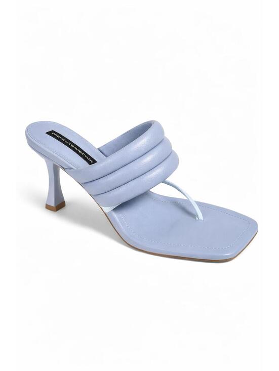 French Connection Shoes - French Connection Heels Blue Thong Strap Square Toe Padded Sandals US 8 NWB